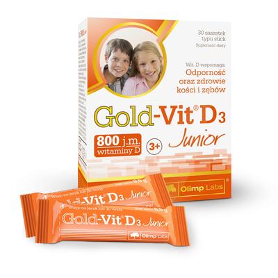 Витамин Д3 для детей Юниор Olimp Gold-Vit D3 Junior, малина, 30 пакетов
