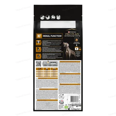Корм сухий Purina Pro Plan Veterinary Diets NF Renal Function для собак з захворюваннями нирок, 1,5 кг