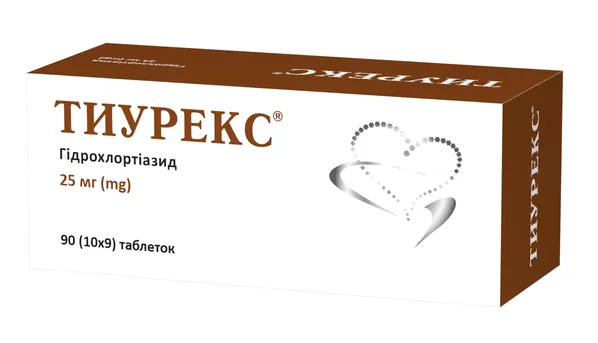 Тиурекс таблетки по 25 мг №90 (10х9)