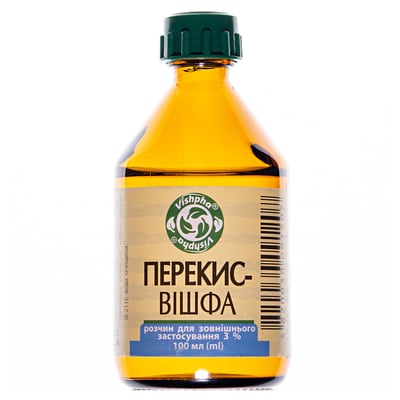Перекись-Вишфа раствор д/наруж. прим. 3 % по 100 мл во флак.