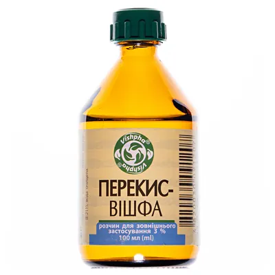 Перекис-Вішфа розчин д/зовн. заст. 3 % по 100 мл у флак.