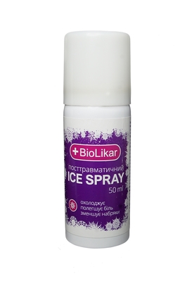 Спрей охлаждающий Biolikar ICE Spray постравматический, 50 мл