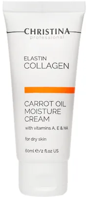 Крем для обличчя Christina Elastin Collagen Carrot Oil зволожуючий Еластин, Колаген, Моркв'яне масло, 60 мл