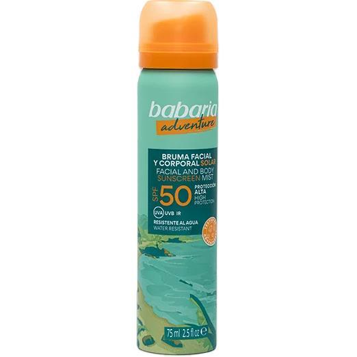 Мист для лица Babaria SPF50 солнцезащитный Алоэ вера, 75 мл