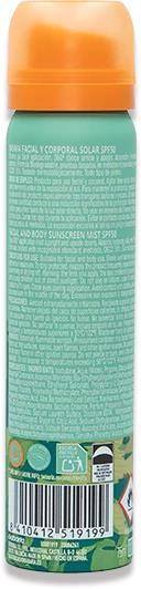 Мист для лица Babaria SPF50 солнцезащитный Алоэ вера, 75 мл