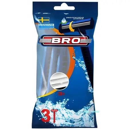 Бритвы BRO KL-X332L одноразовые с тремя лезвиями, 3 шт