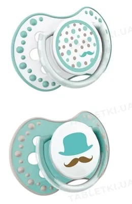 Пустушка силіконова Lovi Retro baby динамічна, 22/804boy, 3-6 місяців, 2 шт