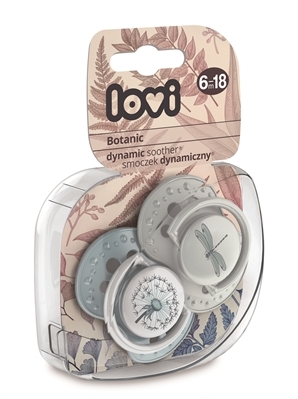 Пустушка силіконова Lovi Botanic динамічна, 22/871boy, 6-18 місяців, 2 шт