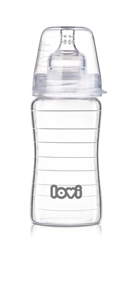 Бутылочка стеклянная Lovi Diamond Glass, 74/200, 250 ml