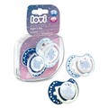 Пустышка силиконовая Lovi Night & Day динамическая, 22/809boy, 0-3 месяца, 2 шт
