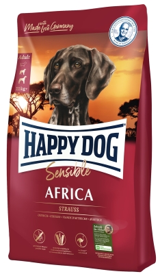 Корм сухой Happy Dog Sensible Africa для взрослых собак при аллергиях и пищевой непереносимости со страусом и картофельными хлопьями, 4 кг, 3547