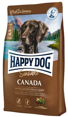 Корм сухий Happy Dog Sensible Canada для молодих та дорослих собак з підвищенною чутливістю до кормів (без злаків), 1 кг, 3583