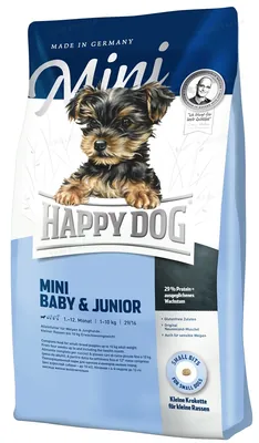 Корм сухий Happy Dog Mini Baby & Junior для цуценят дрібних порід, 4 кг, 3413