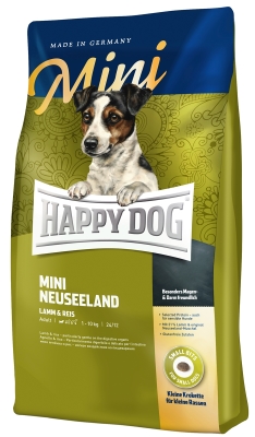 Корм сухой Happy Dog Mini Neuseeland для собак мелких пород с чувствительным пищеварением с ягненком и рисом, 4 кг, 60115