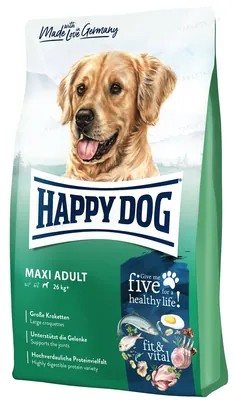 Корм сухий безглютеновий Happy Dog Fit & Well Maxi Adult безглютеновий корм для дорослих собак великих порід від 25 кг, 12,5 кг, 60013