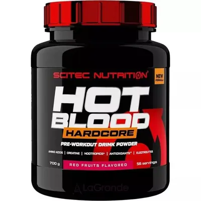 Передтренувальний комплекс Scitec Nutrition Hot Blood Hardcore червоні фрукти, 700 г
