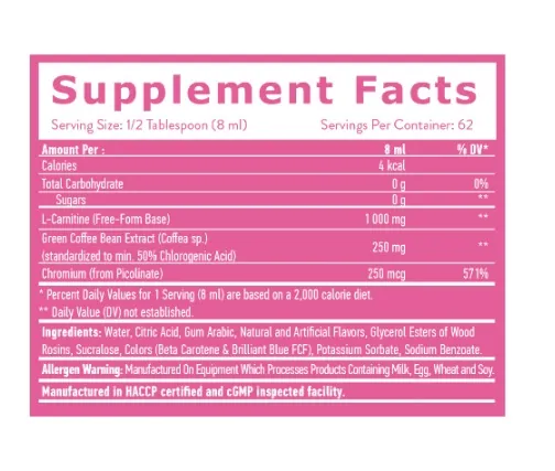 L-карнітин Haya Labs Advanced Liquid L-carnitine зі смаком лайм-лимон, 500 мл