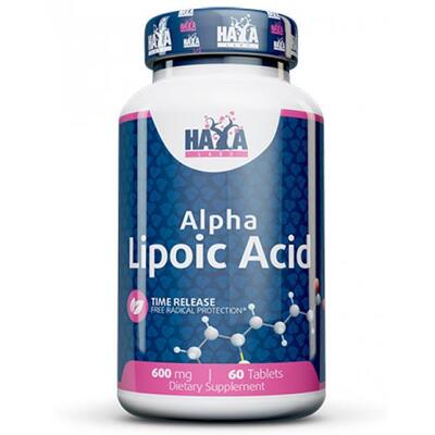 Альфа-липоевая кислота Haya Labs Alpha Lipoic Acid (Time Release) пролонгированного действия 600 мг таблетки №60
