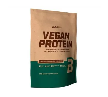 Протеїн рослинний змішаний Biotech Vegan Protein шоколад-кориця, 500 г