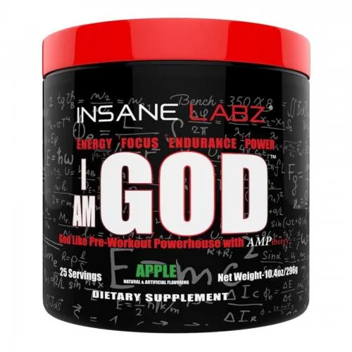 Передтренувальний комплекс Insane Labz I am GOD Яблуко, 296 г