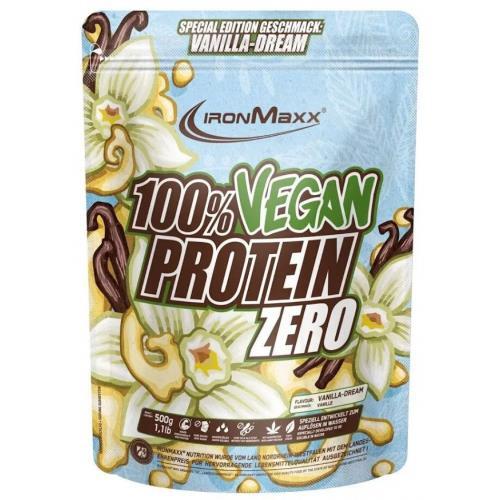 Протеїн IronMaxx 100% Vegan Protein Zero Ванільна мрія, 500 г (пакет)