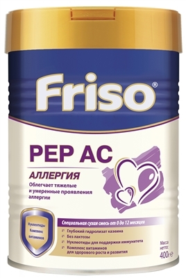 Смесь сухая молочная Friso Pep АС специального назначения, для детей с рождения до 12 месяцев, 400 г