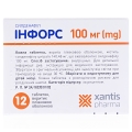 Инфорс таблетки, п/плен. обол. по 100 мг №12 (4х3)
