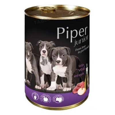 Конверва для цуценят Dolina Noteci Piper Junior з телятиною та яблуком, 400 г