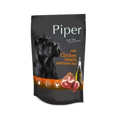 Консерва для собак Dolina Noteci Piper Курячі серця з коричневим рисом, 150 г