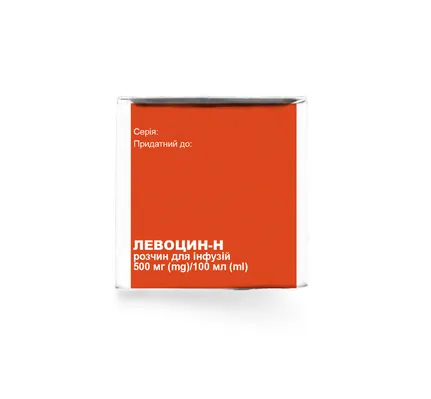 Левоцин-Н розчин д/інф. 500 мг/100 мл по 150 мл у флак.