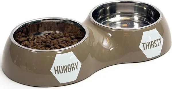 Миска 51 Degrees North Hungry 10089 креативна подвійна, лате, 750 мл