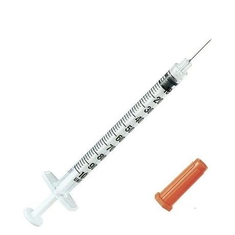 Шприц инсулиновый 1 мл U-100 Momina с иглой 27G (0,4 х 13 мм), 1 штука