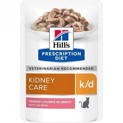 Корм вологий для котів Hill's Prescription Diet k/d підтримка функції нирок з лососем, 85 г