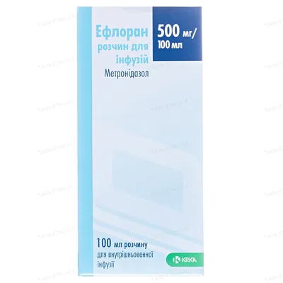 Ефлоран розчин д/інф. 500 мг/100 мл по 100 мл у флак.