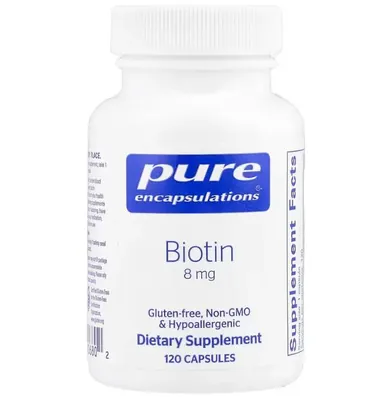 Біотин Pure Encapsulations Biotin 8 мг, 120 капсул