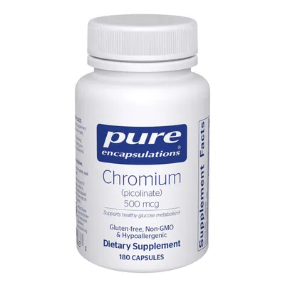 Хром (піколінат) Pure Encapsulations Chromium (picolinate) 500 мкг, 180 капсул