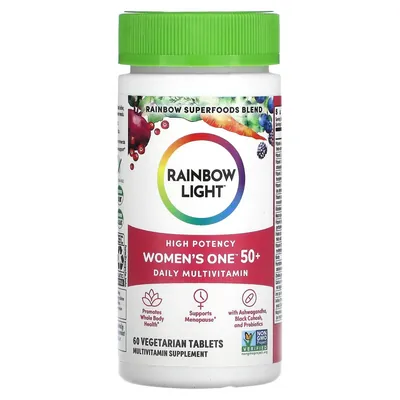 Мультивітаміни для жінок 50+ Rainbow Light Women's One 50+, 60 вегетаріанських таблеток