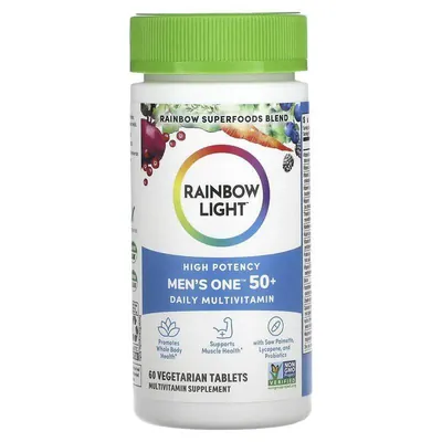 Мультивітаміни для чоловіків 50+ Rainbow Light Men's One 50+, 60 вегетаріанських таблеток