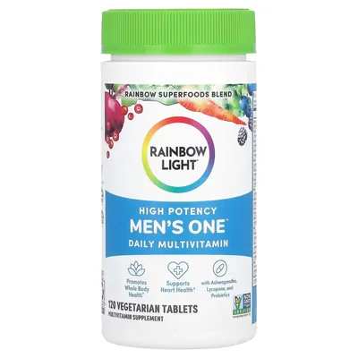 Мультивітаміни для чоловіків Rainbow Light High Potency Men's One, 120 вегетаріанських таблеток