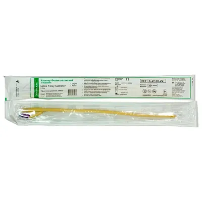 Катетер урологічний Medicare Latex Foley Catheter 2-Way тип Фолея латексний 22 Fr, 2-ходовий, 1 штука