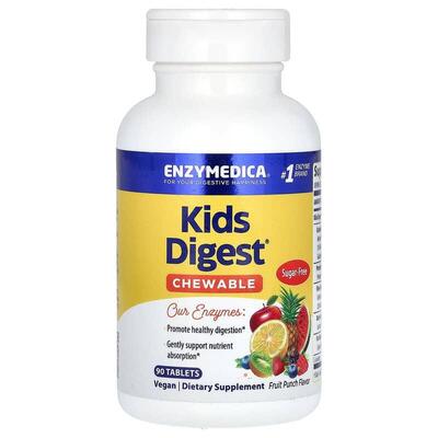 Ферменты для детей Enzymedica Kids Digest фруктовый вкус, 90 жевательных таблеток