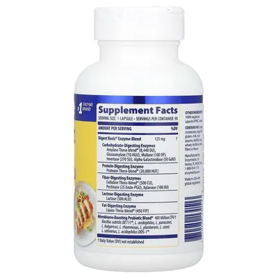 Ферменти і пробіотики Enzymedica Digest Basic + Probiotics, 90 капсул