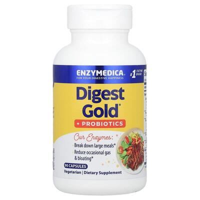 Ферменты и пробиотики Enzymedica Digest Gold+Probiotics, 90 капсул