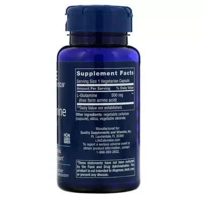 L-глутамін Life Extension L-Glutamine 500 мг, 100 капсул