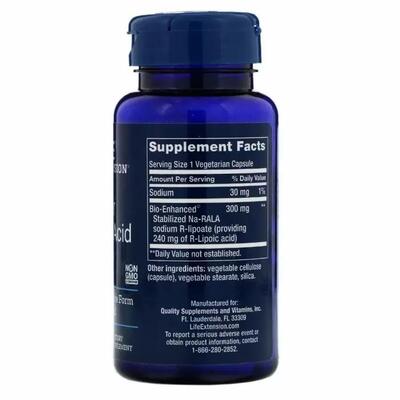 R-липоевая кислота Life Extension R-Lipoic Acid 240 мг, 60 капсул