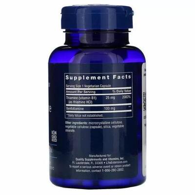 Бенфотиамин Life Extension Benfotiamine 100 мг, 120 капсул