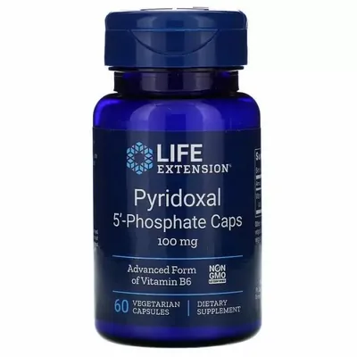 Вітамін В6 Life Extension Pyridoxal 5'-Phosphate 100 мг, 60 капсул