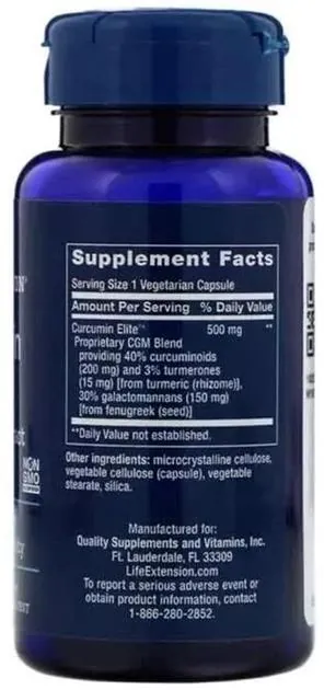 Куркумин Life Extension Curcumin Elite Turmeric Extract, 30 капсул