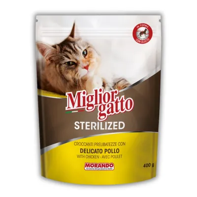 Корм сухий Morando Migliorgatto Sterilized для стерилізованих котів з куркою, 400 г