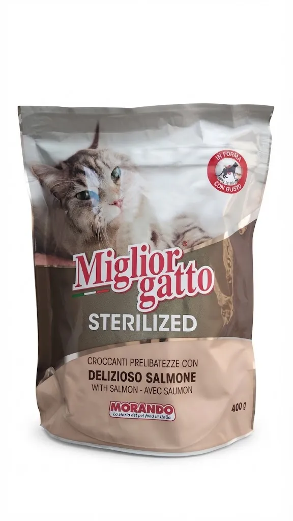 Корм сухий Morando Migliorgatto Sterilized для стерилізованих котів з лососем, 400 г